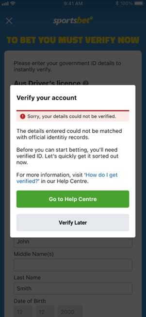 sportsbet account verification|Help .